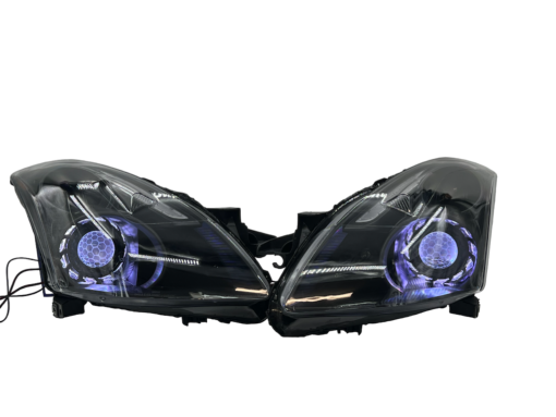 10-12 Nissan Altima Sedan 4dr Custom RGBW Led halo Demon Eyes Black Projector Headlights