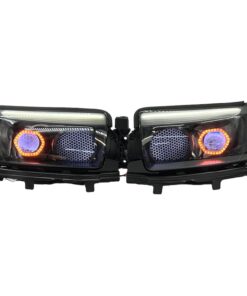 06-08 Subaru Forester Angry Custom Retrofit Black Projector LED Halo Acrylic Headlights