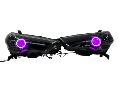 14-23 Toyota 4runner TRD Pro Led RGBW Halo Demon Eyes Blackout Projector Retrofit Headlights