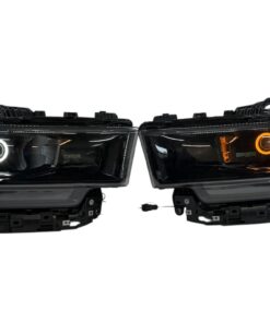 19-22 RAM 2500 3500 Switchback Headlamp LED Halo Projector Black Retrofit Headlights