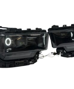 19-22 RAM 2500 3500 Switchback Headlamp LED Halo Projector Black Retrofit Headlights