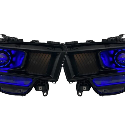 19-22 RAM 2500 3500 RGBW Multicolor Led Halo Demon Eye Black Retrofit Headlights