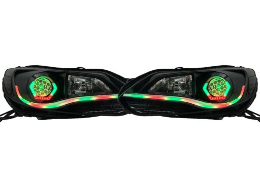 2012-2014 Ford Focus ST Hex Led Halo Demon Eyes Blackout Headlights