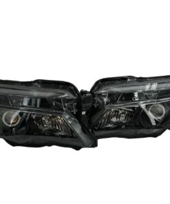 16-24 Honda Ridgeline Black Retrofit Headlights Switchback LED Halo Projector Lights