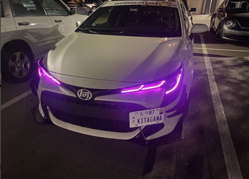 20-22 Toyota Corolla RGBW Multicolor Led DRL Demon Eyes Black Retrofit Headlights
