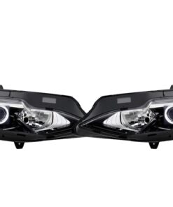 2019-2024 Chevy Chevrolet Malibu Switchback LED Halo DRL Turn Signals Custom Black Retrofit Projector Headlights