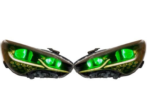 2018-2021 Kia Stinger Full RGB Flow LED DRL Demon Eyes Black Projector Headlights