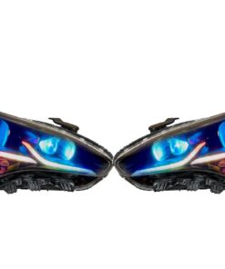 2018-2021 Kia Stinger Full RGB Flow LED DRL Demon Eyes Black Projector Headlights
