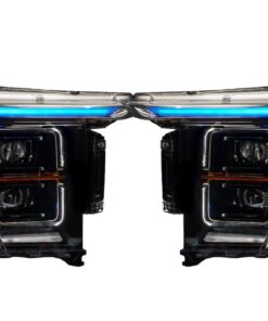 2021-2023 Ford F-150 RGBW Led DRL Black Retrofit Projector Headlights