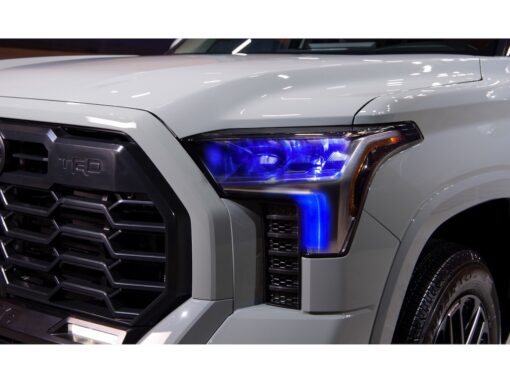 2022 Toyota Tundra RGBW Led Demon Eyes DRL Multicolor Black Retrofit Headlights
