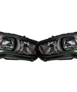 08-15 Mitsubishi Lancer Evolution MR Evo Custom RGBW Led halos Demon Eyes Black Retrofit Projector Headlights