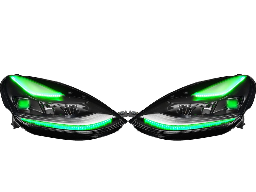 2021-2023 TESLA MODEL 3 Y MATRIX LED Headlights Color Changing RGBW Lights - HID Retrofit Kit