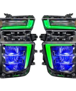 20-23 CHEVROLET SILVERADO HD 2500/3500 RGBW Multicolor LED DRLS Demon Eyes Custom Retrofit Headlights