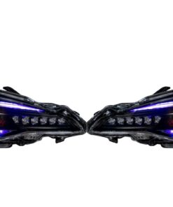 17-20 Subaru BRZ Custom RGBW Flow Series LED DRLS Demon Eye Retrofit Black Projector Headlights
