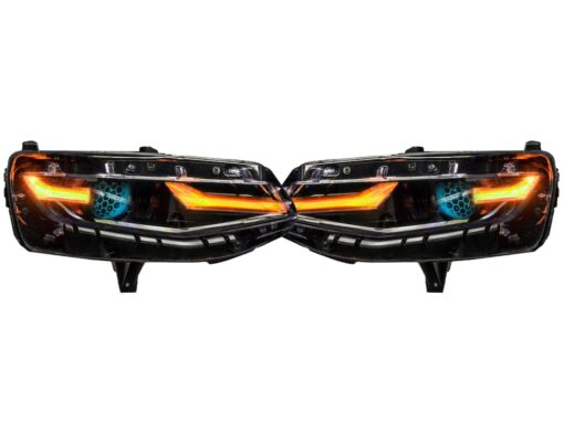 2019-2023 CHEVROLET CAMARO LS/LT Custom RGBW Chasing LED DRLS Demon Eye Retrofit Headlights