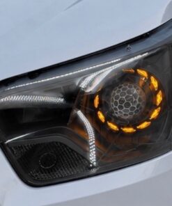 2015-2026 Ford Transit 150 250 350 Black Retrofit Biled Projector LED Switchback Headlights