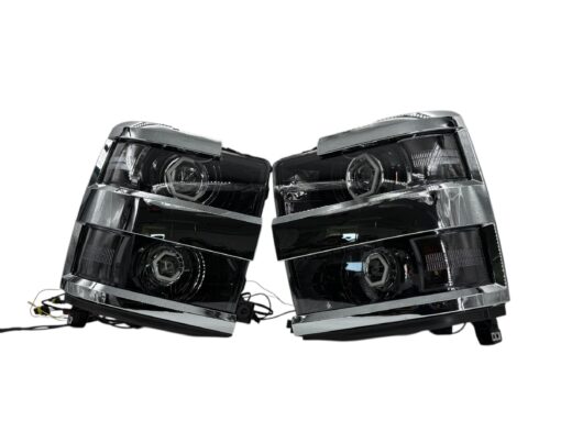 15-19 Chevrolet Silverado 2500HD 3500HD Full Switchback Led Halo Projector Headlights