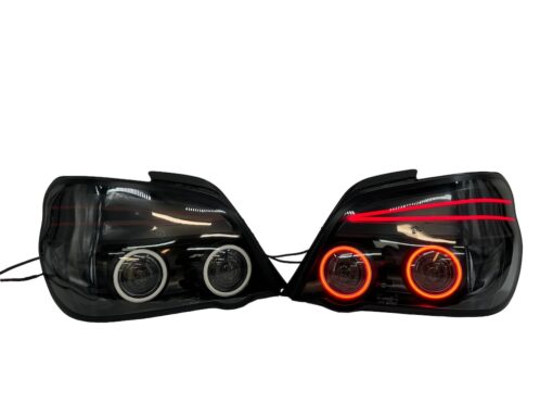 2004-2007 Subaru Impreza WRX STI Infinity LED Halo Tail Lights Black