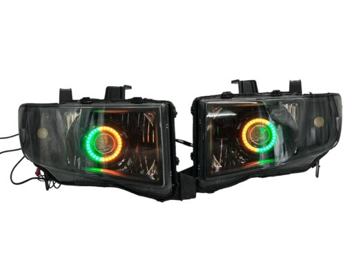06-14 Honda Ridgeline RGBW Color Change LED Halo Projector Headlights