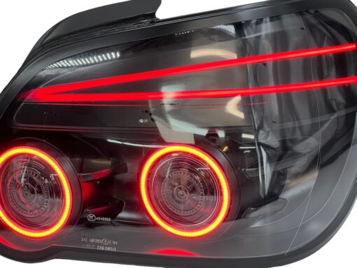 2004-2007 Subaru Impreza WRX STI Infinity LED Halo Tail Lights Black