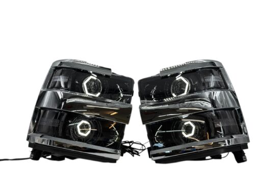 15-19 Chevrolet Silverado 2500HD 3500HD Full Switchback Led Halo Projector Headlights