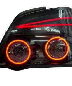 2004-2007 Subaru Impreza WRX STI Infinity LED Halo Tail Lights Black