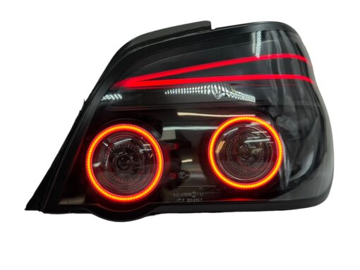 2004-2007 Subaru Impreza WRX STI Infinity LED Halo Tail Lights Black