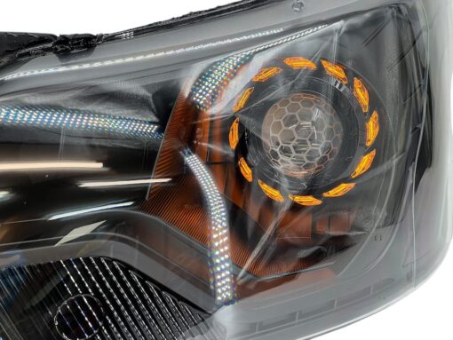 2015-2023 Ford Transit 150 250 350 Black Retrofit Biled Projector LED Switchback Headlights