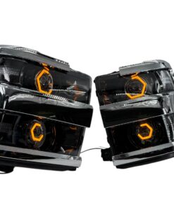 15-19 Chevrolet Silverado 2500HD 3500HD Full Switchback Led Halo Projector Headlights