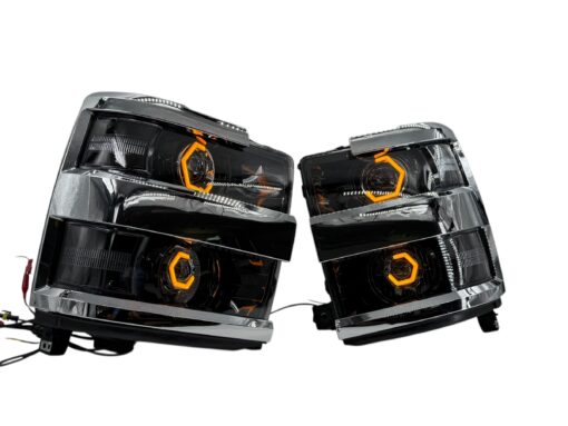 15-19 Chevrolet Silverado 2500HD 3500HD Full Switchback Led Halo Projector Headlights