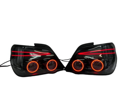 2004-2007 Subaru Impreza WRX STI Infinity LED Halo Tail Lights Black