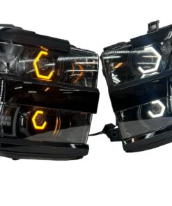 15-19 Chevrolet Silverado 2500HD 3500HD Full Switchback Led Halo Projector Headlights