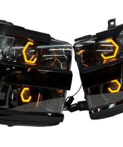 15-19 Chevrolet Silverado 2500HD 3500HD Full Switchback Led Halo Projector Headlights