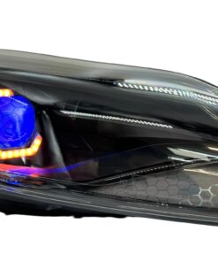 2012-2014 Ford Fiesta ST RGBW LED Halo Demon Eyes Black Custom Retrofit Headlights