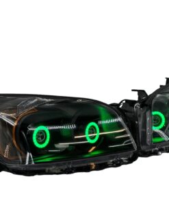 2009-2012 Toyota RAV4 Custom Black Retrofit Projector LED RGBW Halo Headlights