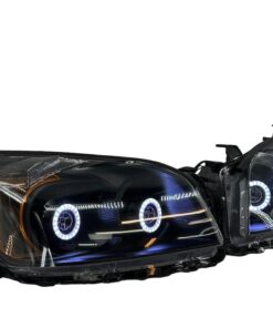 2009-2012 Toyota RAV4 Custom Black Retrofit Projector LED RGBW Halo Headlights