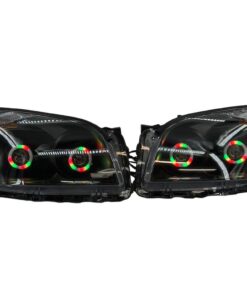 2009-2012 Toyota RAV4 Custom Black Retrofit Projector LED RGBW Halo Headlights