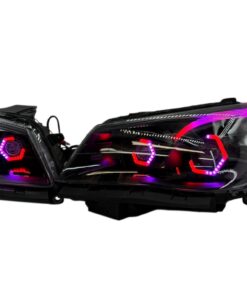 2014-2017 Chevrolet SS RGBW Chasing Multicolor LED Retrofit Projector Custom Black Headlights