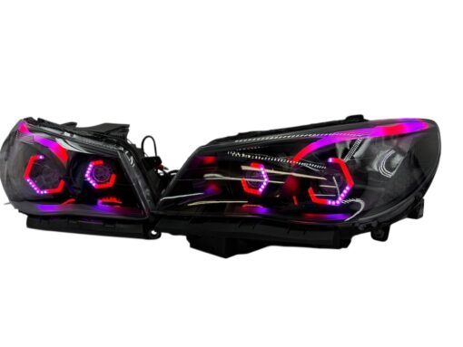 2014-2017 Chevrolet SS RGBW Chasing Multicolor LED Retrofit Projector Custom Black Headlights