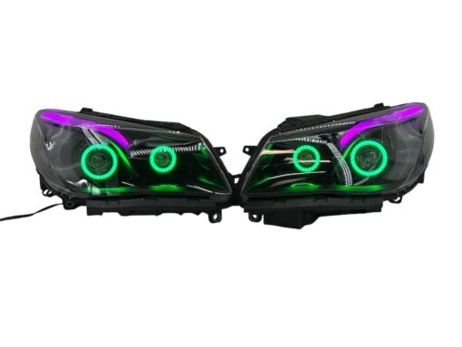 2014-2017 Chevrolet SS RGBW Chasing Multicolor LED Retrofit Projector Custom Black Headlights