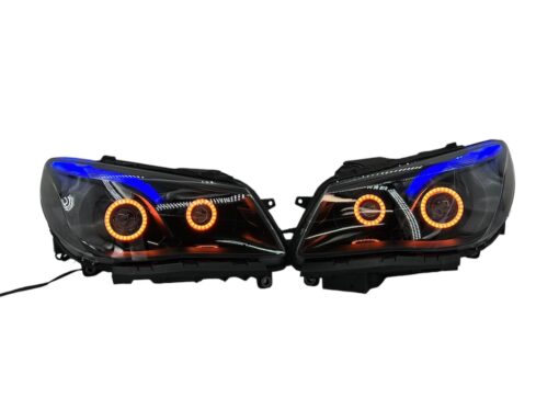 2014-2017 Chevrolet SS RGBW Chasing Multicolor LED Retrofit Projector Custom Black Headlights