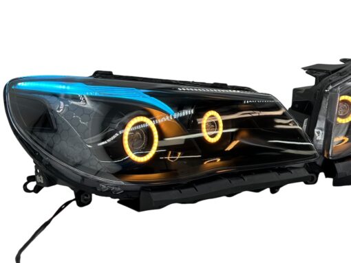 2014-2017 Chevrolet SS RGBW Chasing Multicolor LED Retrofit Projector Custom Black Headlights