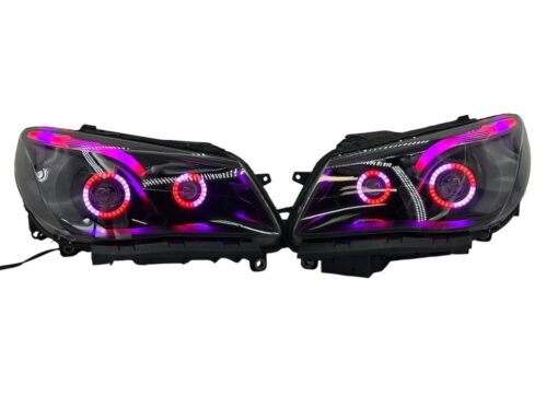 2014-2017 Chevrolet SS RGBW Chasing Multicolor LED Retrofit Projector Custom Black Headlights