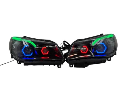 2014-2017 Chevrolet SS RGBW Chasing Multicolor LED Retrofit Projector Custom Black Headlights