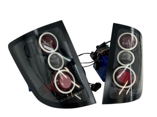 2005-2010 Honda Ridgeline Custom Black Red Led Halo Retrofit Tail lights