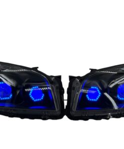 2009-2012 Toyota RAV4 RGB Hex LED Halo Demon Eyes Full Blackout Custom Retrofit Biled Projector Headlights