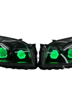 2009-2012 Toyota RAV4 RGB Hex LED Halo Demon Eyes Full Blackout Custom Retrofit Biled Projector Headlights