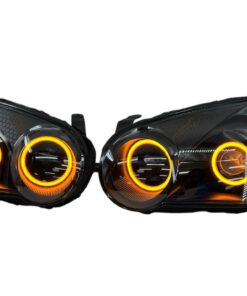 04-05 Subaru Impreza Blobeye WRX/STI Full Switchback LED Halo Black Retrofit Biled Headlights
