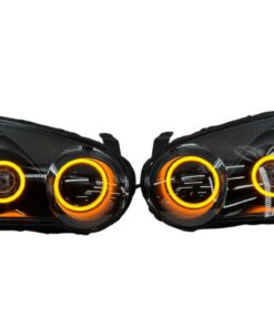 04-05 Subaru Impreza Blobeye WRX/STI Full Switchback LED Halo Black Retrofit Biled Headlights