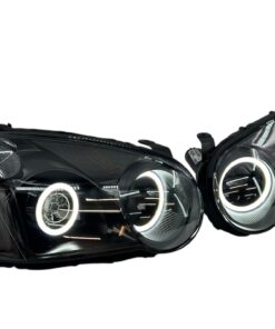 04-05 Subaru Impreza Blobeye WRX/STI Full Switchback LED Halo Black Retrofit Biled Headlights